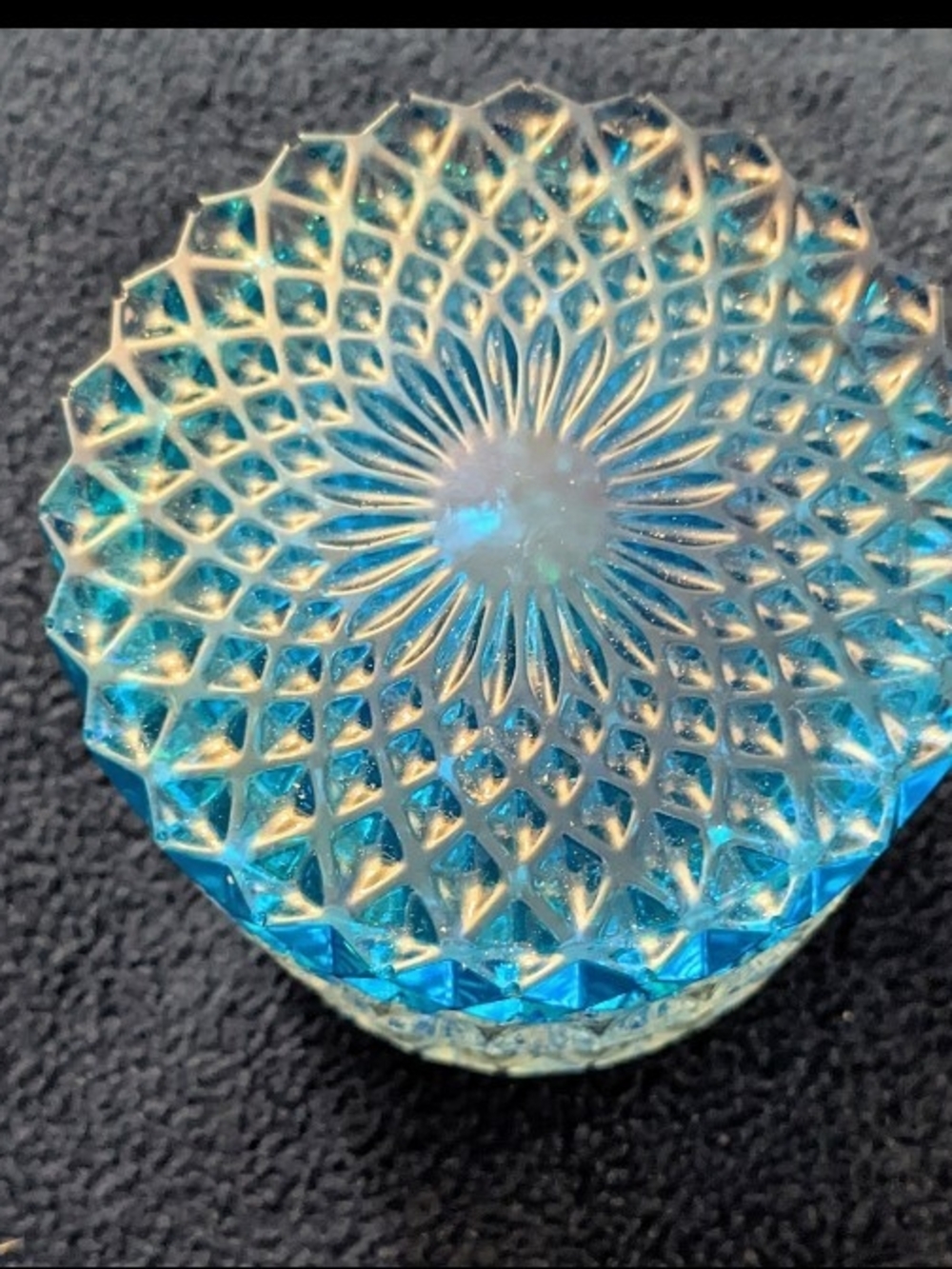 Iridescent Blue Resin Trinket Dish